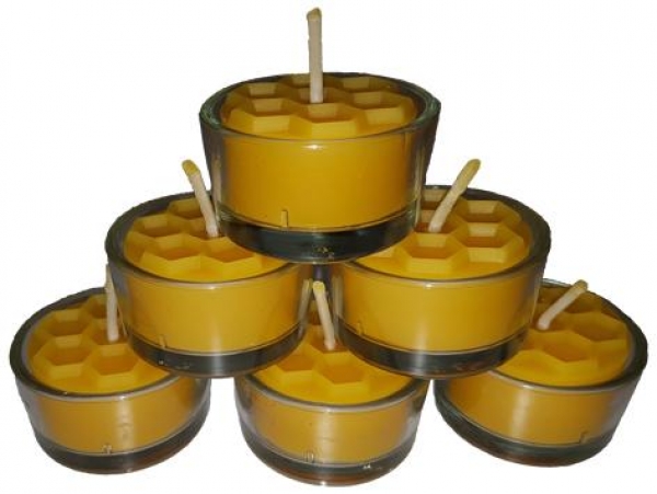 Teelicht in Glashülle